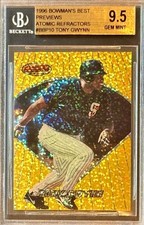 POP 4 BGS 9.5 Tony Gwynn 1996 Bowman's Best Atomic Refractor Gold Holo Preview picture