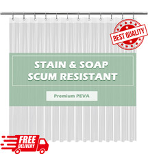 Clear PEVA Shower Curtain Liner 72x72 Waterproof with 3 Magnets Hooks picture