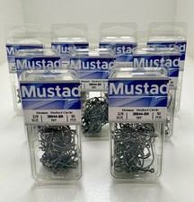 New Mustad 39944BN Demon Perfect Circle Hooks Size 2/0 Lot of 9 Packs 450 Hooks picture