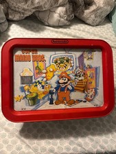 Vintage 1989 Nintendo Super Mario Bros Metal TV Dinner Tray Folding Legs NES picture