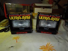 PAIR NOS VINTAGE STARLITE ULTRA-RAY FOG LIGHTS MODEL 2082 CLEAR QUARTZ 2 BOXES picture