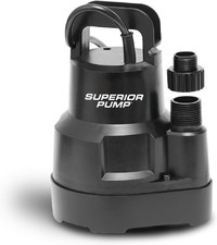 Superior Pump 91014 1/4 HP High Flow Thermoplastic Utility Pump, Black picture
