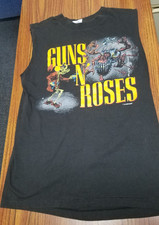 Vintage 1987 Guns N Roses Was Here Banned Tour Shirt Size Large picture
