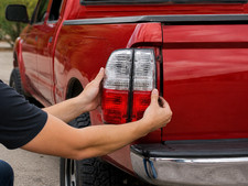 USR DEPO 01-04 Tacoma Tail Lights - JDM Style Red/Clear Lens Rear Tail Lamps Set picture