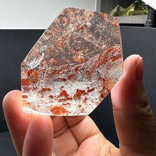 206g Top Rare Natural Fire Quartz crystal Mineral specimen Reiki healing Decor picture