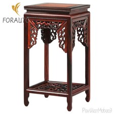 Natural Rosewood Rack Shelf Stand Pot Bonsai Statue Art Stone Display Base Decor picture
