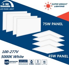 2x2 FT 2x4 FT LED Flat Panel Light, Backlit Drop Ceiling Lights, 0-10V Dimmable picture