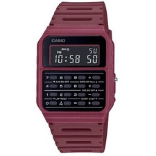 Casio CA-53WF-4B Red Vintage Retro Style Unisex Digital Calculator Watch picture