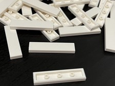 100 BRAND NEW LEGO LOT 1x4 WHITE FLAT SMOOTH FINISHING TILES BRICK TILE picture