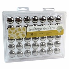 Hickory Hardware Polished Nickel Cabinet Knob 35-Pack, Round Heritage VP6091-14L picture