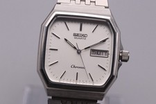 [Near MINT] Vintage SEIKO Chronos 7433-5010 Silver Dial Men's Quartz Watch Japan picture