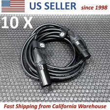 10 Pieces RØDE RODE XLR-3 3M 10ft Microphone Cable Male to Female Black - Used picture