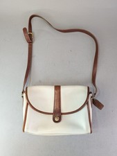 Vintage Coach Spectator Roll Bag Crossbody Shoulder Purse White Ivory Brown picture
