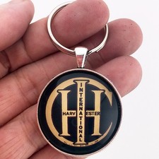 Antique International Harvester 1902-1938 Vintage Tractor Emblem Logo Keychain picture