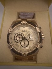 Invicta Bolt Men's Quartz Chronograph 52mm Gold Tone SS 100m Box Manual picture