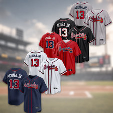 SALE Men's A.Braves #13 Ronald Acuna.Jr Home Replica Player Name Jersey S-5XL picture