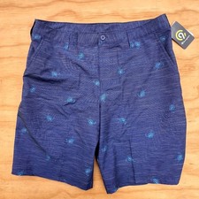 C9 Champion Mens Golf Shorts Blue Sea Turtle Print Stretch Size 34W C3-012018-GJ picture