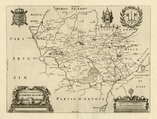 Antique Map-Ditio Casletana-Cassel in Flanders-Le Roy-Sanderus-Block-ca. 1729 picture