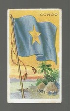 1911 T-59 AMERICAN TOBACCO FLAGS OF ALL NATIONS  CONGO   EX/MT+  RECRUIT BACK picture