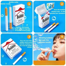 Cigarette Shaped Bubble Maker Stress Relief Wand Toy Party Photo Prop Gift picture