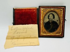 1/6 Plate Daguerreotype Woman Portrait in Velvet Case Identified 1850-1860’s picture