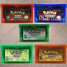 Pokemon Emerald, Ruby, Sapphire, Leaf, Fire GBA Cartridges (Pre-Owned, Tested) picture