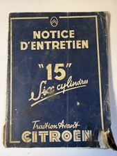 Vintage Citroën Traction Avant 15 Six Cylindres Maintenance Manual French picture