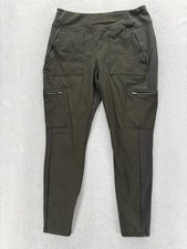 Athleta Headlands Hybrid Cargo Tight Pants Womens 14 Green Stretch Jogger Gym picture