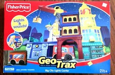 Fisher Price GeoTrax Big City Lights Center Rail & Road Set Geo Trax NIB picture