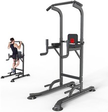 Power Tower Dip Station & Pull Up Bar - Adjustable Height Home Gym Fitness picture