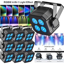 10X LED RGBWYP+CYAN DJ Disco Party Stage Light DMX Beam Lights PAR Lighting picture