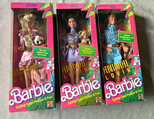 Mattel Animal Lovin' Barbie Lot of 3 Dolls Barbie Nikki Ken 1988 NRFB picture
