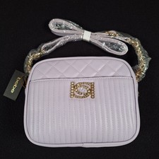 NEW Bebe Hazel Rhinestone Hardware Crossbody Lilac Purple Handbag NWT MSRP $78 picture