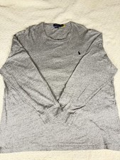 Polo Ralph Lauren Gray Long Sleeve T Shirt Classic Fit Size M picture