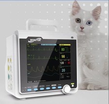 Portable Veterinary Patient Monitor Vital Signs VET ICU Machine 6-parameter 8.0