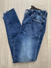 maurices Women’s Blue Denim Skinny Jeans High Rise Solid 5-Pocket Regular 12 picture