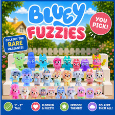 Bluey Fuzzies YOU PICK Flocked HOT ALL+ Mini Figure Moose Toys Rare Variants picture