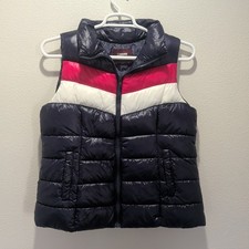 CISONO Woman's Puffer Vest XL Fullzip Outdoors Hiking Red/White/Blue picture