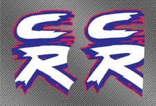 1992 92 honda CR 500 Radiator Shrouds Thick Decals Stickers Graphics MX AHRMA picture