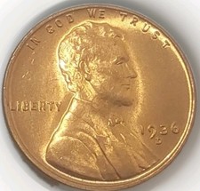 1936 D Lincoln Wheat 1C Penny Gem Uncirculated Red BU Free Post Tracking  picture