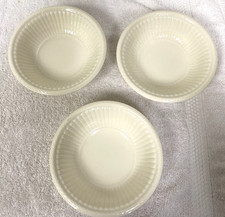 3 Vintage Wedgwood England EDME Cream Ivory White Coupe Cereal Sauce Bowl 6 1/4