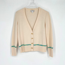 Vtg St John Cardigan Womens XS Santana Knit Old Money Wool Preppy Academia picture
