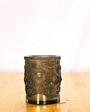Late 19th/20th c. Peking Glass Boshan Liaoqi Dragon Pearl Brush Pot Antique picture