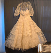 Ivory Lace Sweetheart Ball Gown Wedding Dress With Matching Balero picture