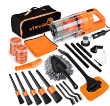 Kit Limpieza Coche 17 Piezas Aspirador Potente Cepillos Detallado Interior Parab picture
