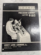 RIVETT PRECISION CABINET LATHE 918S INFORMATION CATALOG LITERATURE BROCHURE picture