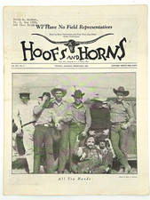 1945 Hoofs and Horns Rodeo Magazine Feb Gene Autry Levi’s Cowboy Western Ads picture