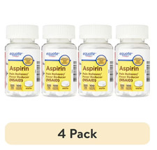 Equate Aspirin 325mg Pain Reliever/Fever Reducer Coated Tablets 100 Ct 4 Pack picture