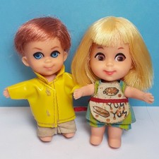Vintage Mattel Liddle Kiddles BUNSON BURNIE & SIZZLY FRIDDLE Dolls in Outfits picture