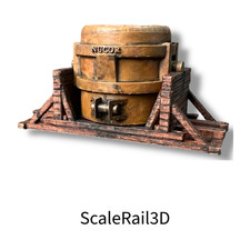 N Scale Steel Mill Ladle (Cauldron) Flat Car Load – with Custom Cradles picture